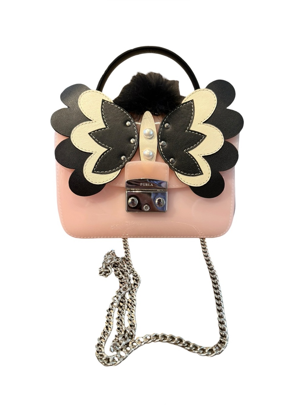 Furla Candy Melita Meringa Mini Butterfly Crossbody Bag